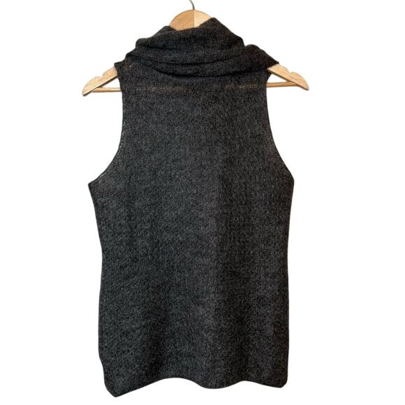 Linda Allard Ellen Tracy Women’s VTG Mohair Cowl Neck Tank Sweater Gray Size S - Picture 2 of 8